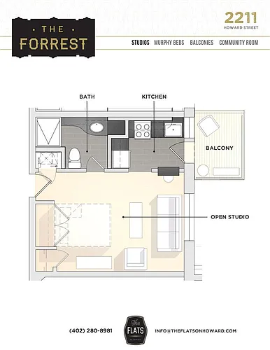 Floor plan The Forrest- Studio