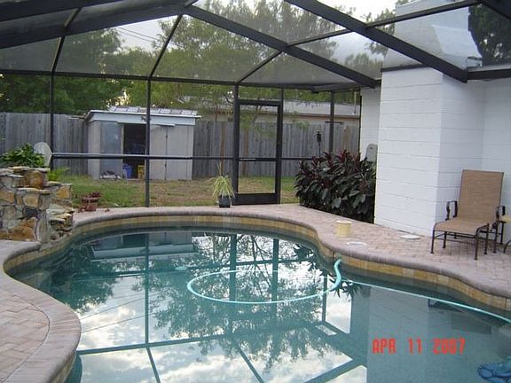 brick pavered pool w/salt system