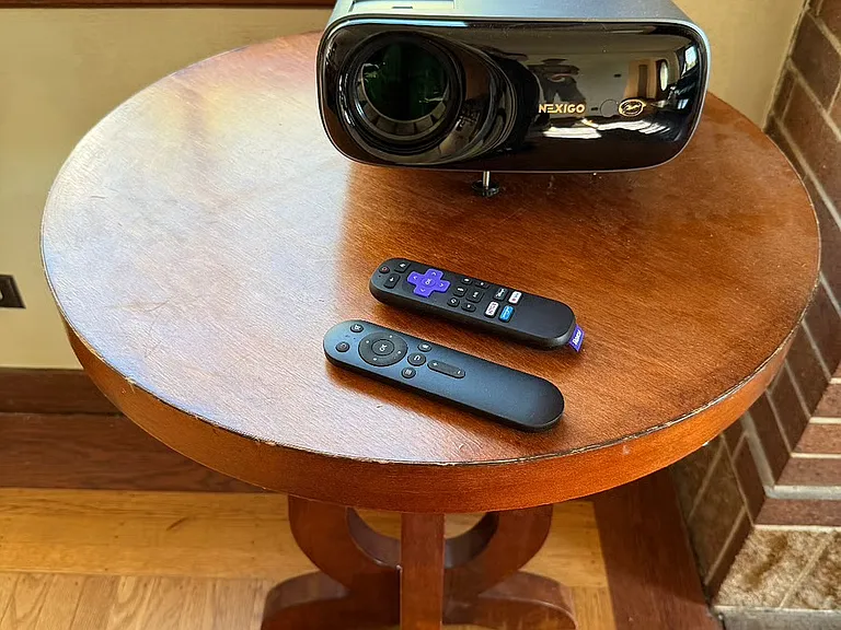 Smart projector entertains without dominating the space.