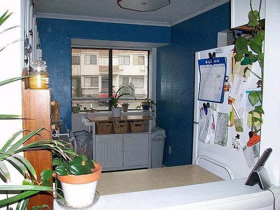 Living Area, View to Kitchen / Front of House