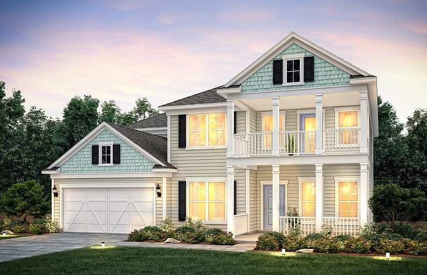Riverton Exterior 53 features siding, shakes and double covered front porch