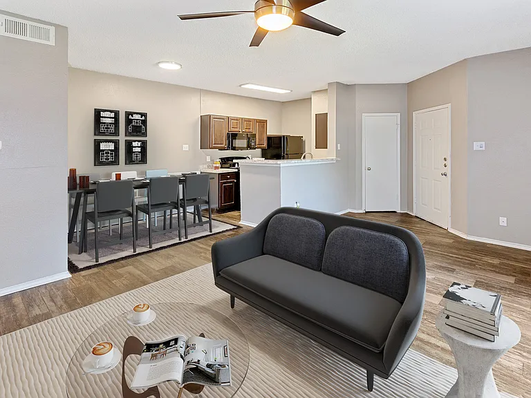 Spacious Open-Concept Living and Dining Area