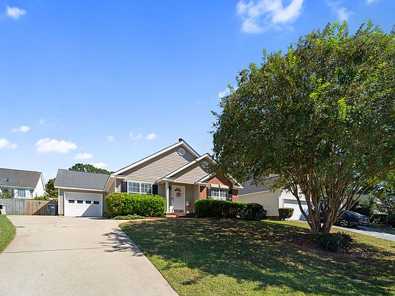 The view from the road, with a beautiful Crepe Myrtle that is absolutely gorgeous when in bloom, and adds an abundance of shadow.