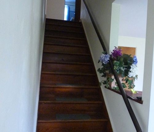 Stairs will accommodate a stairglide if needed