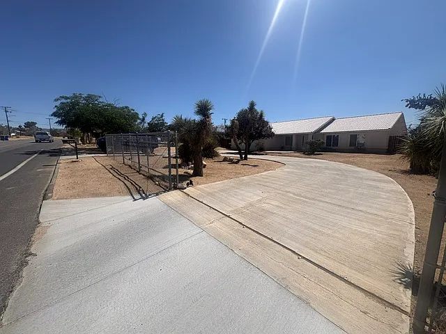 Sliding gates at entrance..