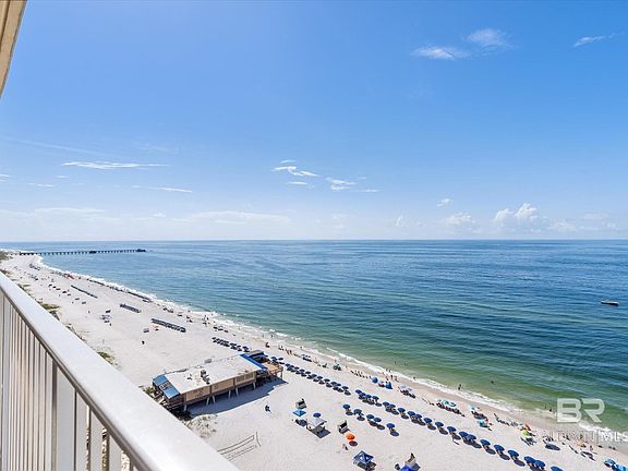 Balcony with water view.