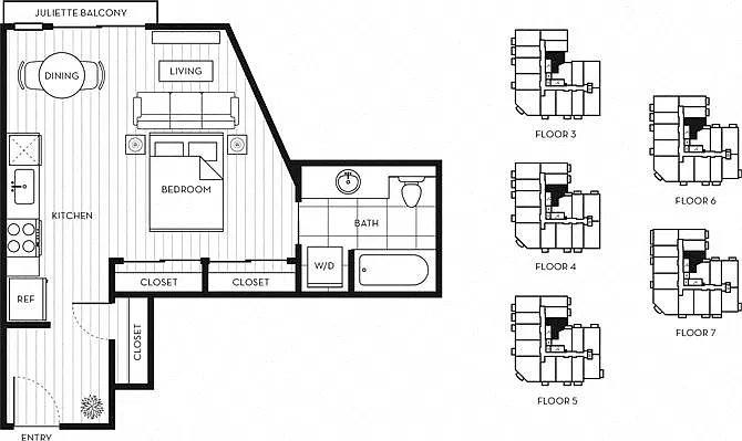 Floor plan Studio B