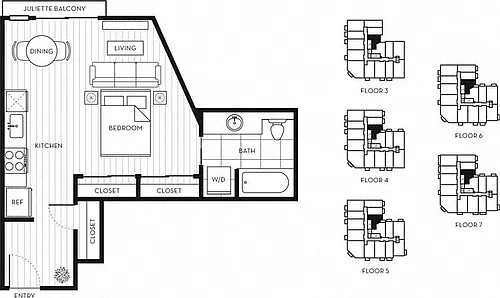 Floor plan Studio B