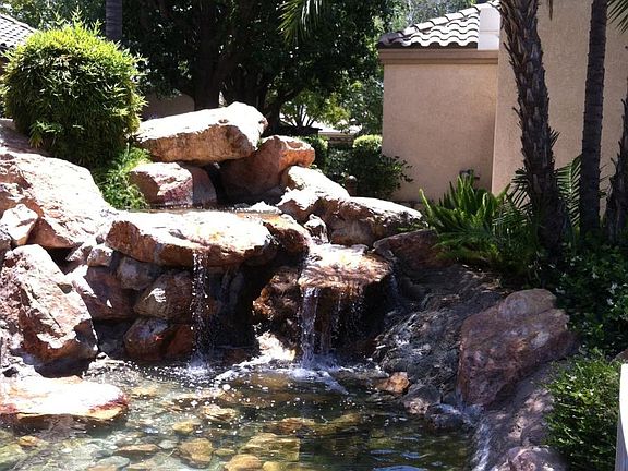 Fountain in community pool area