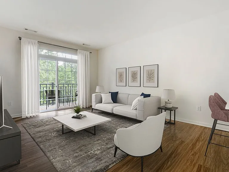 Classic Package III living room with hard surface flooring