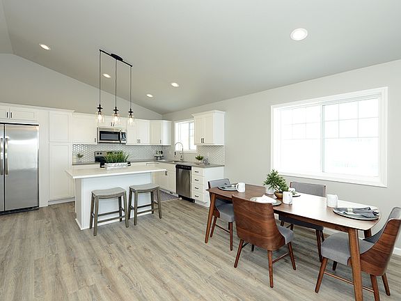 Stainless steel appliances included.