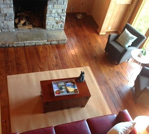 living room with high ceiling