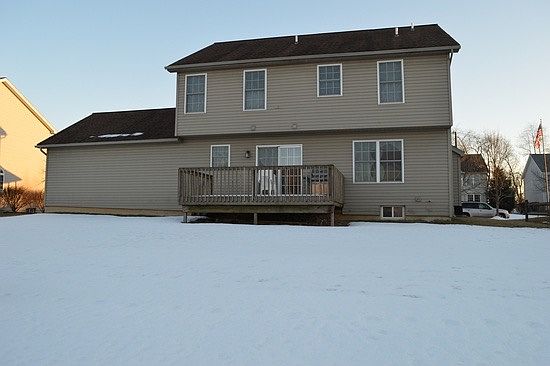 Nice size backyard with beautiful deck