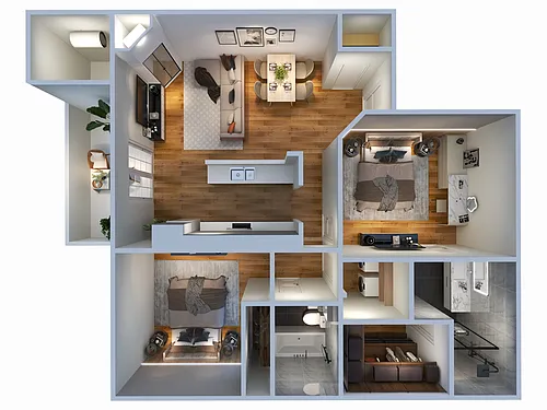 Floor plan 2 bed 2 bath