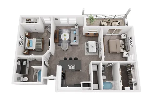 Floor plan B1 - Hidden Oaks