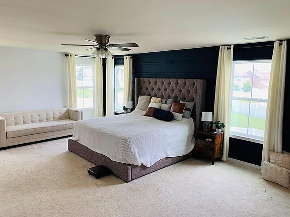 Master bedroom is huge!! Also includes a secret little space currently used as a vanity _room_ Perfect little oasis to rest peacefully!