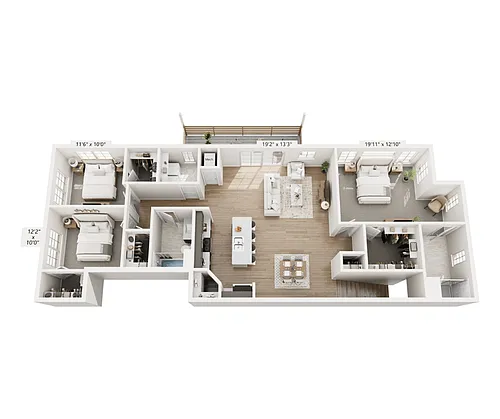Floor plan G 3 Bedroom