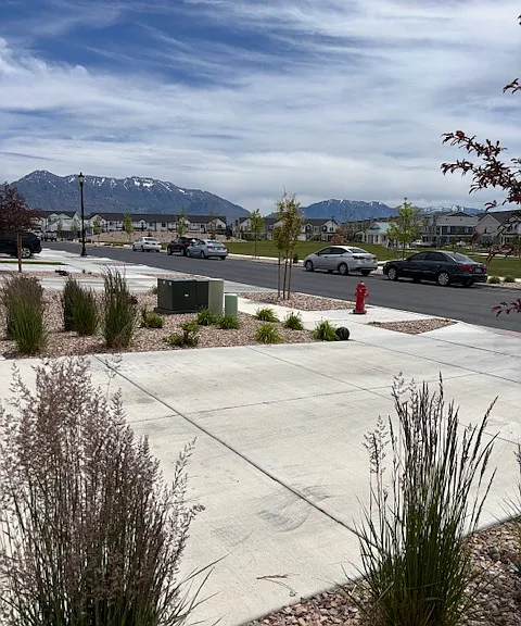 View from front door toward pool.