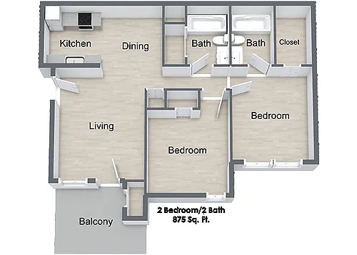 Floor plan Two Bedroom