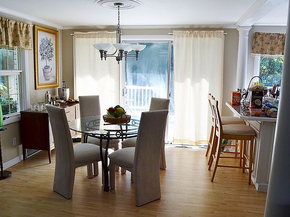 Dining room and door to deck