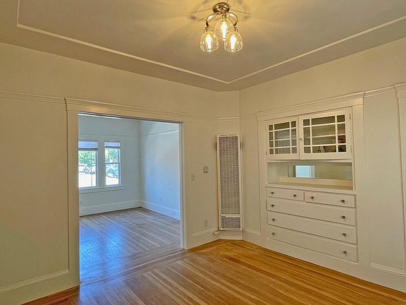Dining room with built-in cabinets