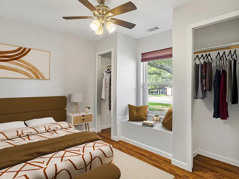 Bedroom 3. This image shows a virtually furnished space. Bedrooms come unfurnished.