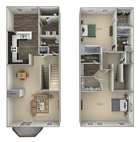 Floor plan The Redwood Town Home