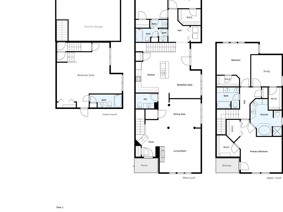 3,400 SF - Three Levels
