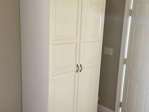 Ikea storage at entrance.