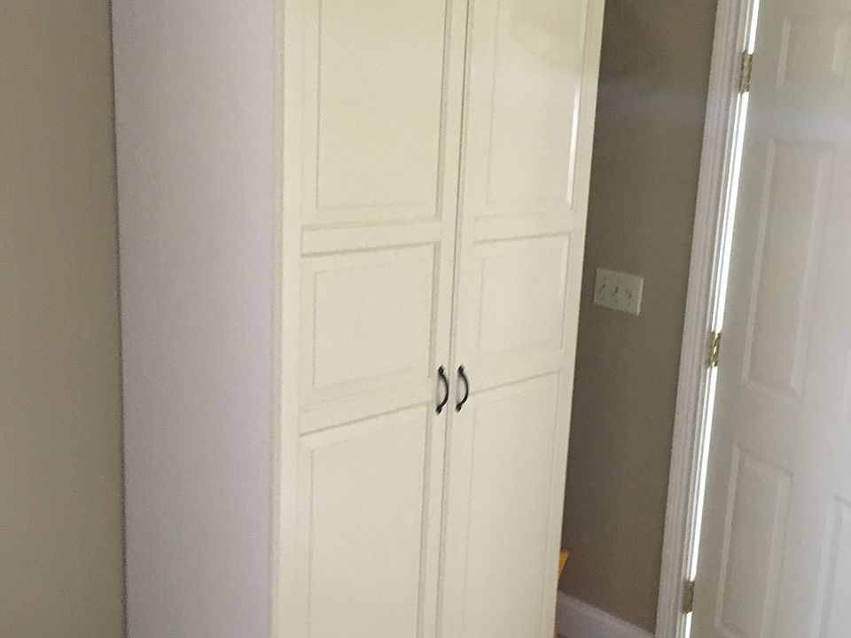 Ikea storage at entrance.