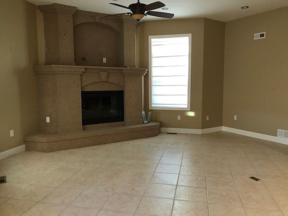 Living room fireplace