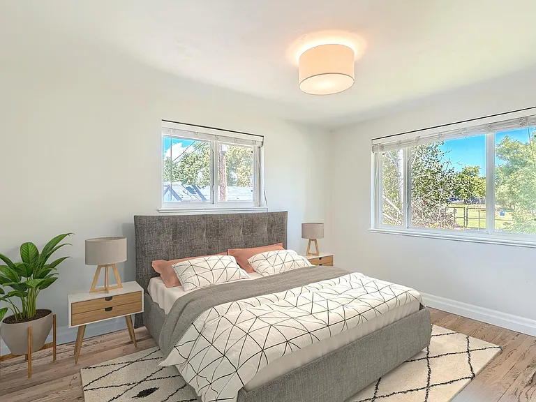 Bedroom 1. This image shows a virtually furnished space. Bedrooms come unfurnished.