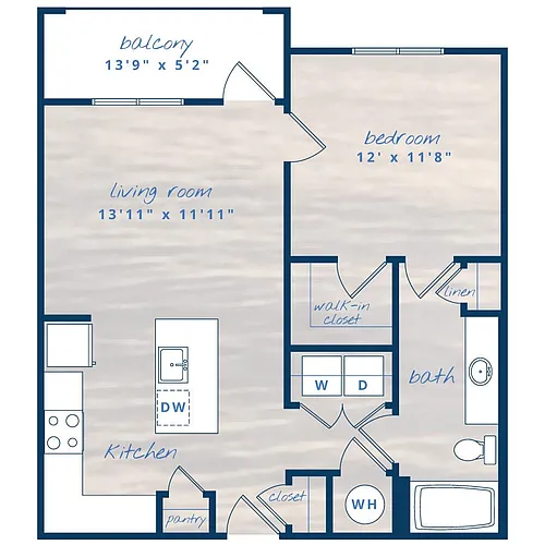 Floor plan 1X1 A2