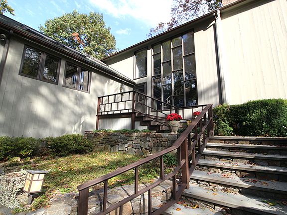 Front entry of this unique Mid Century Modern home.