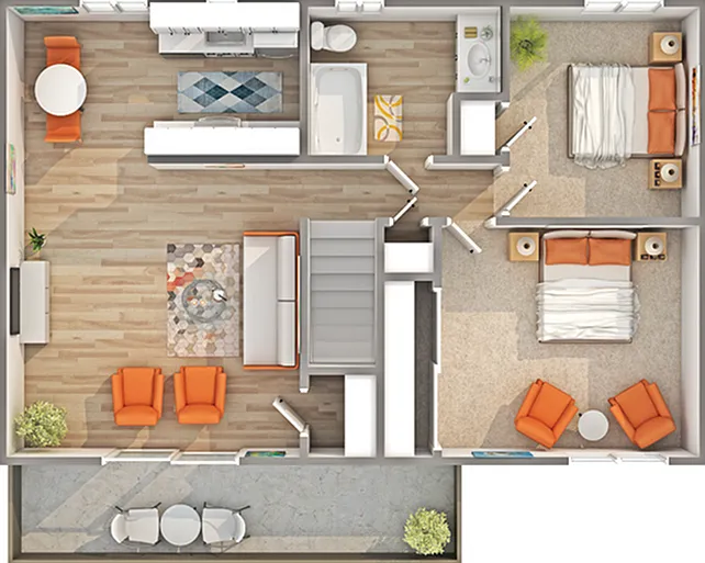 Barberry- 2-Bed 1-Bath Barberry- 2-Bed 1-Bath