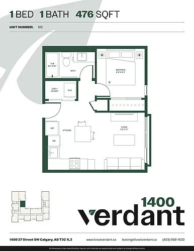 Floor plan 1 Bedroom 1 Bath 1 Bed 1 Bath 21