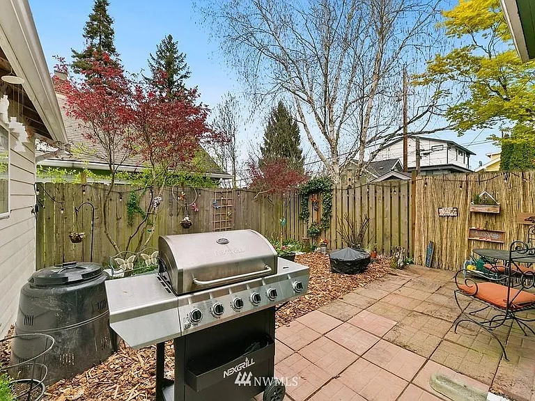 Note: grill & outside chairs/table not included.
