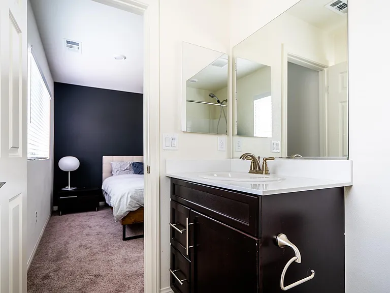 Guest bedroom bathroom on upper/third floor