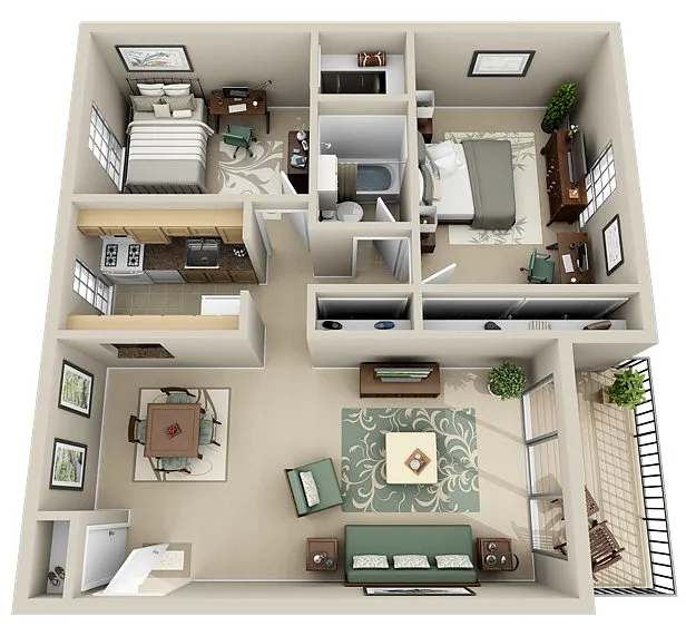 Floor plan 2 Bedroom