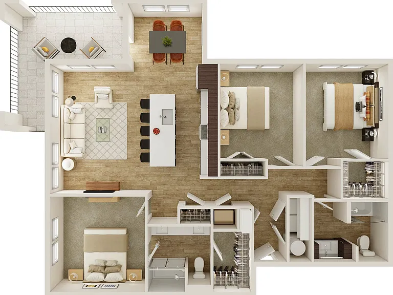 3 Bedroom | 2 Bath | 1428 SF 3 Bedroom | 2 Bath | 1428 SF