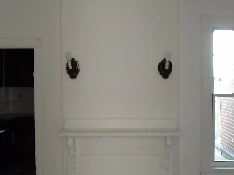 Dining room-antique sconces