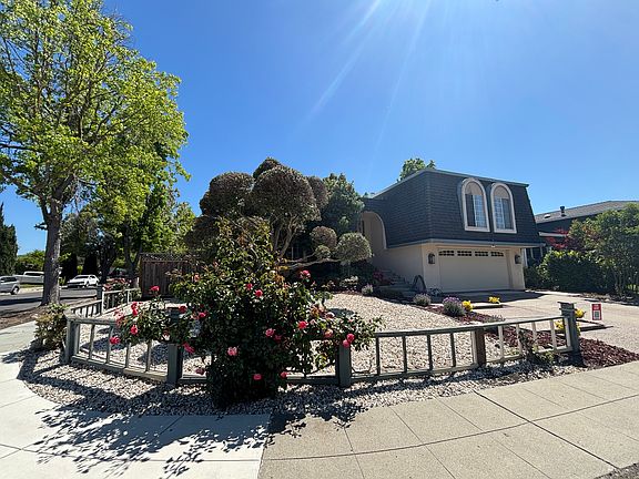 Looking at the home from the corner of Anne Way and Copeland Lane