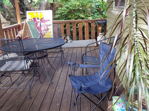 back deck with awning cover