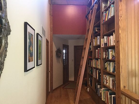Floor to ceiling bookshelves