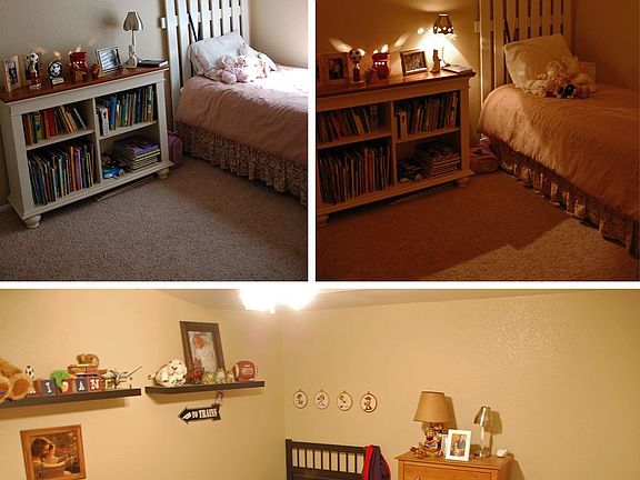 2nd bedroom is LARGE and 3rd bedroom has back-lit crownmolding at 9"
