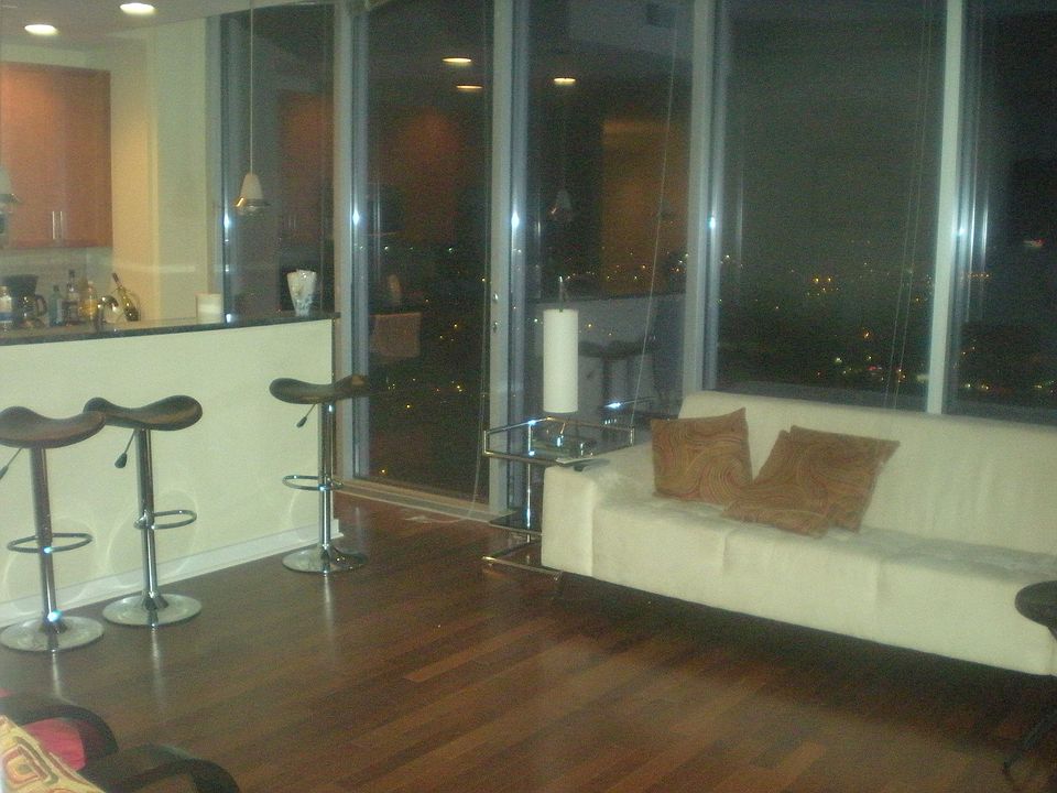 Living room into kitchen