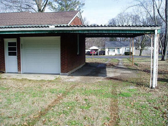 Carport/garage from rear of house