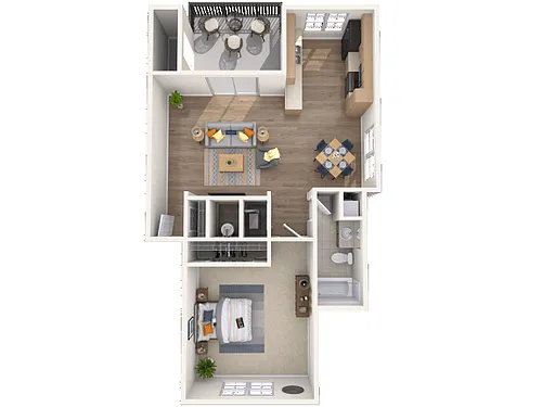 Floor plan A1 | 1x1 | TA Reno