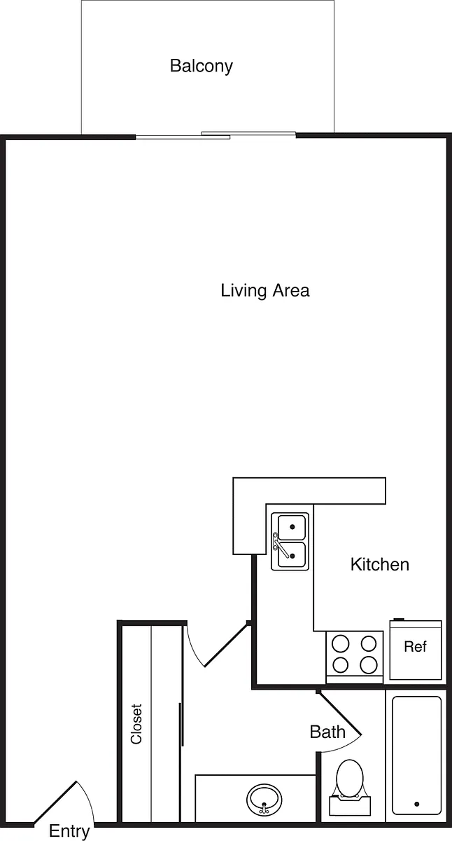 Floor plan Studio B