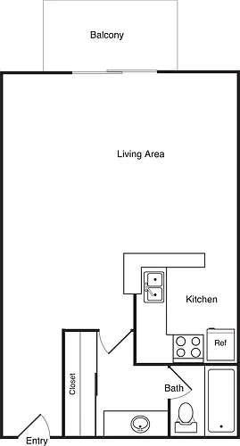 Floor plan Studio B